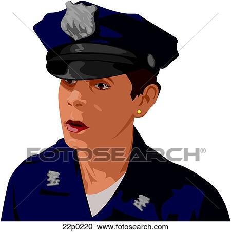 婦人警官2 クリップアート 切り張り イラスト 絵画 集 22p02 Fotosearch