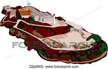 Clipart - alcatraz prision 3. Fotosearch