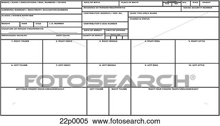 Clipart - arrest form-empty. Fotosearch