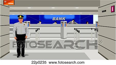 Clipart - bank security. Fotosearch