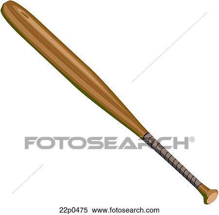 Clipart - baseball bat. Fotosearch