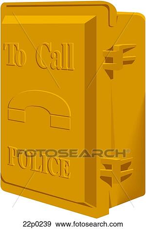 Clip Art - call police. Fotosearch