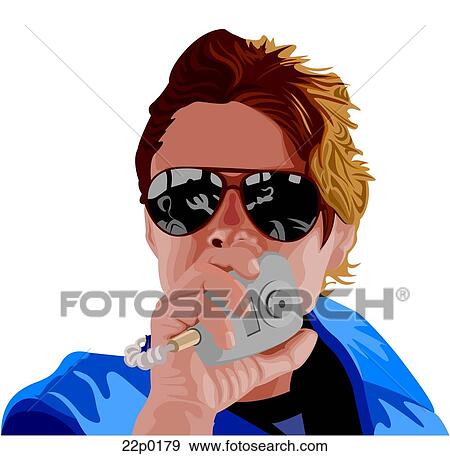 Clip Art - calling for backup. Fotosearch