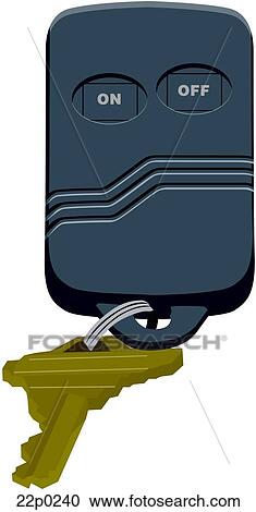 Clipart - car alarm control. Fotosearch