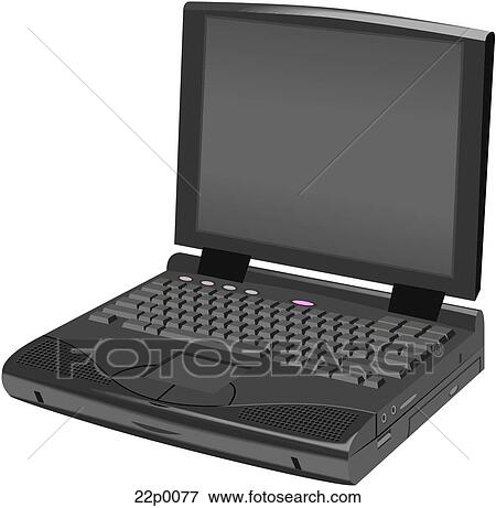 Clip Art - computer-portable. Fotosearch