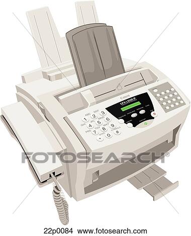 Clipart - comunication-fax machine. Fotosearch
