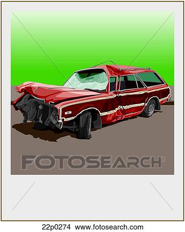 crashed car 2 View Large Clip Art Graphic Clipart - crashed car 2. Fotosearch