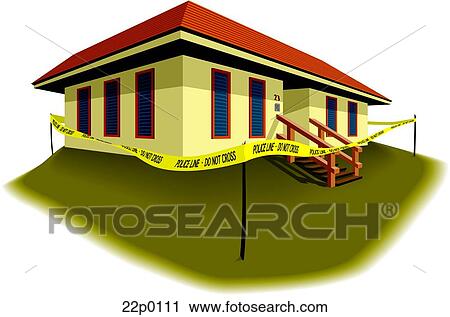 Clipart - crime scene. Fotosearch