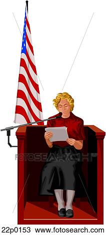 Clipart - declaring. Fotosearch