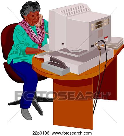 Clip Art - doing research. Fotosearch