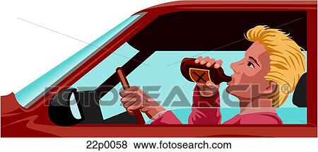 drinking in car View Large Clip Art Graphic Clip Art - drinking in car. Fotosearch