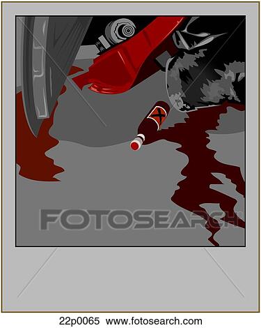Clipart - drunk driving evidence. Fotosearch