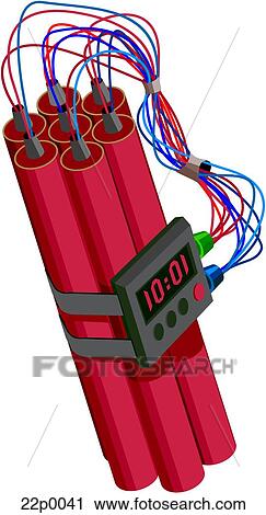 Clipart - dynamite bomb-digital. Fotosearch