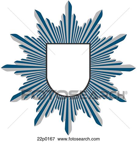 Clip Art - european police badge. Fotosearch