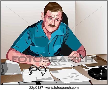 Clip Art - filing report. Fotosearch