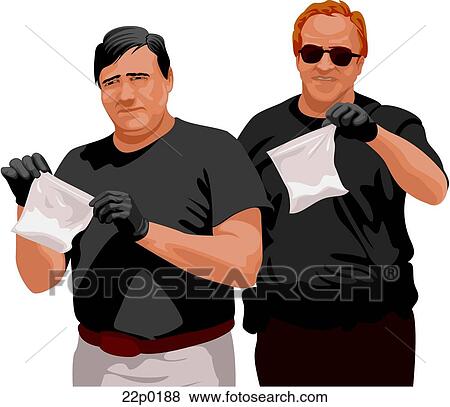 Clip Art - finding cocaine. Fotosearch