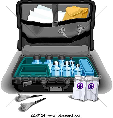 Clipart - fingerprint kit. Fotosearch