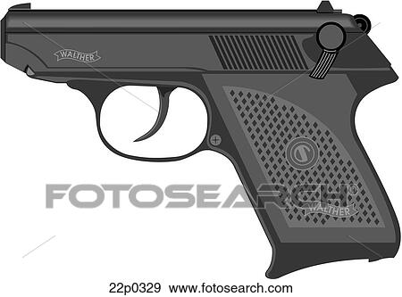 Clip Art - germany-walther ppk. Fotosearch