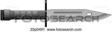 Clipart - hunting knife. Fotosearch