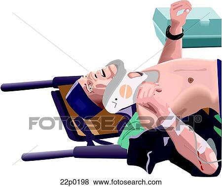 Clip Art - injured assistance. Fotosearch