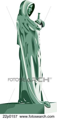 Clip Art - lady justice statue 2. Fotosearch