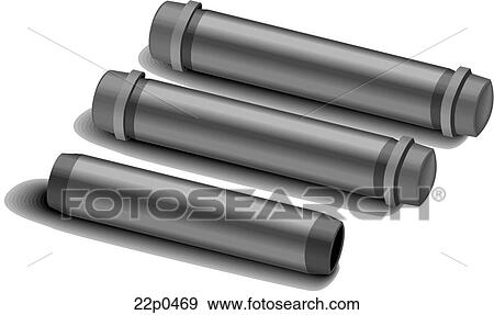 Clip Art - metal pipes. Fotosearch