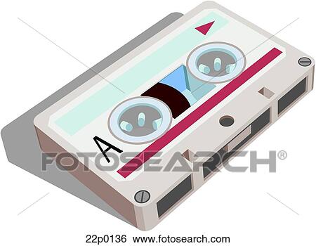 Clip Art - microcassette. Fotosearch