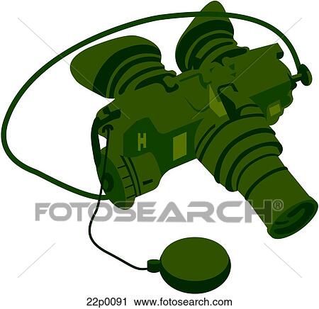 Clipart - night vision binoculars. Fotosearch