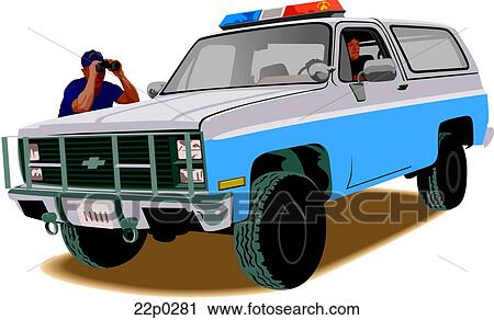 off road patrol car View Large Clip Art Graphic Clipart - off road patrol car. Fotosearch