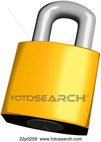 padlock View Large Clip Art Graphic Clip Art - padlock. Fotosearch