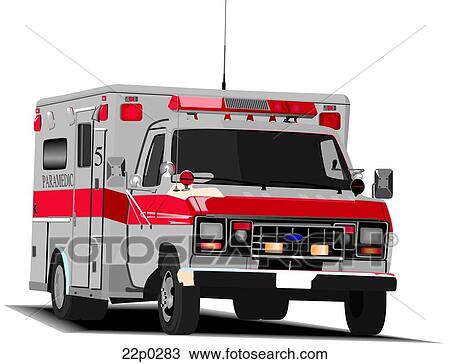 Clipart - paramedic vehicle. Fotosearch