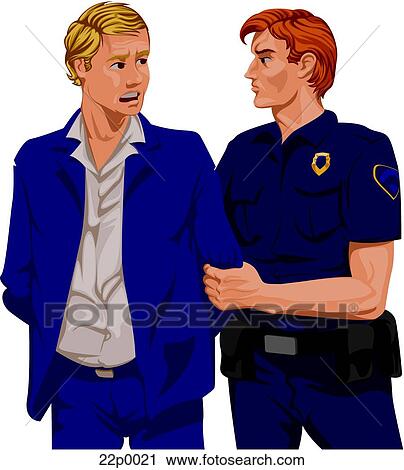 Clipart - performing arrest. Fotosearch