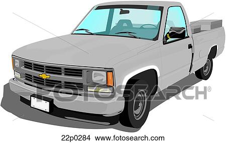 pick up truck View Large Clip Art Graphic Clipart - pick up truck. Fotosearch