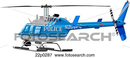 Clip Art - police helicopter. Fotosearch