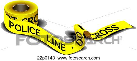 Clipart - police tape roll. Fotosearch