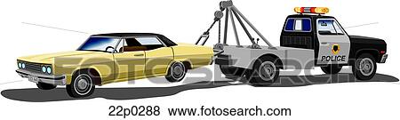 Clip Art - police tow. Fotosearch