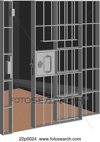 Clipart - prision cell-halfway. Fotosearch