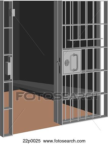 Clipart - prision cell-open. Fotosearch