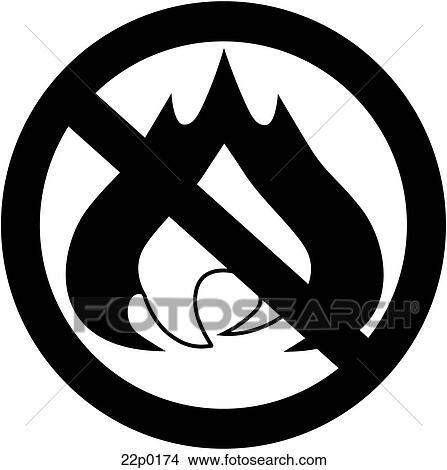 sign-no fire View Large Clip Art Graphic Clipart - sign-no fire. Fotosearch