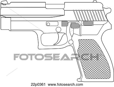 Clipart - switzerland-sig sauer p225. Fotosearch