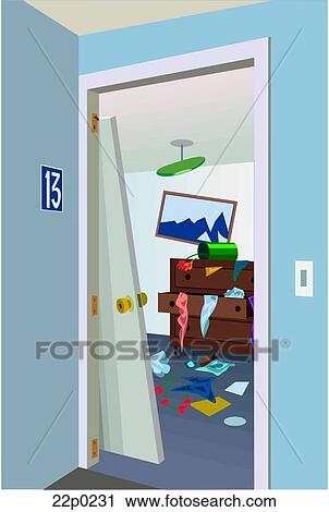torn-up door View Large Clip Art Graphic Clipart - torn-up door. Fotosearch