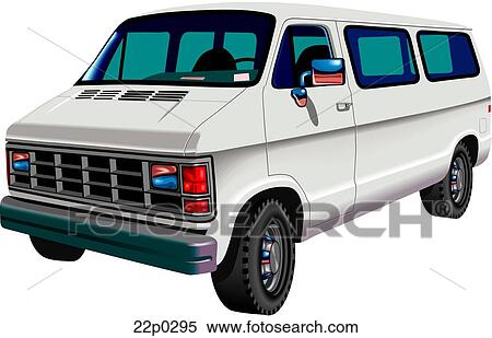 Clipart - van. Fotosearch
