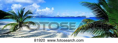Stock Image - Beach US Virgin Islands. Fotosearch