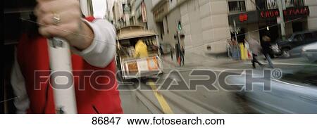 Detail Cable Car in Motion San Francisco CA View Large Photo Image Stock Photo - Detail Cable Car in Motion San Francisco CA. Fotosearch