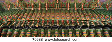 Detail of Palace Seoul South Korea View Large Photo Image Stock Photo - Detail of Palace Seoul South Korea. Fotosearch