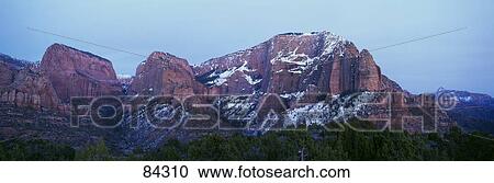 Stock Image - Dusk Kolob Canyon Zion National Park UT. Fotosearch