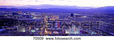 Stock Photo - Dusk The Strip Las Vegas NV USA. Fotosearch