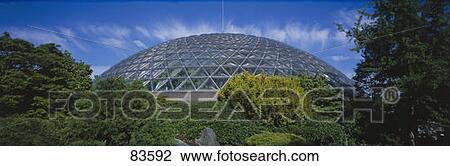Stock Image - Geodesic Dome Queen Elizabeth Park Vancouver British Columbia Canada. Fotosearch