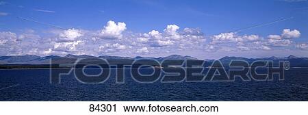 Lake Yellowstone Yellowstone National Park WY View Large Photo Image Stock Image - Lake Yellowstone Yellowstone National Park WY. Fotosearch