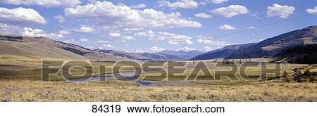 Lamar Valley Yellowstone National Park WY View Large Photo Image Stock Photo - Lamar Valley Yellowstone National Park WY. Fotosearch